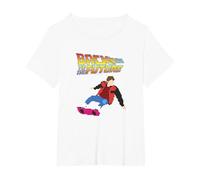 Back to The Future Low Poly Marty McFly T-Shirt, Women's Plus, White, 5X