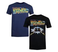 Back To The Future Men's Back to the Future Pack T Shirt, Multi, L UK