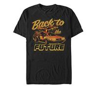 Back To The Future Men's Back to The Races T-Shirt, Black, Medium