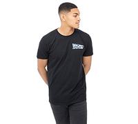 BACK TO THE FUTURE Men's Chrome T-Shirt, Black, Small