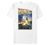 Back To The Future Men's Classic Poster Basic Solid Tee, White, S