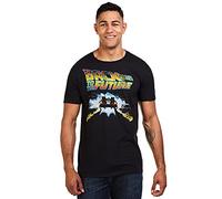 Back To The Future Delorean Cotton Mens T-Shirt Black Back To The Future Black L