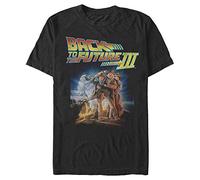 Back To The Future Men's Future 3 Basic Solid Tee T-Shirt, Black, Large