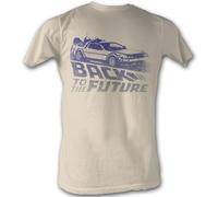Back To The Future - Mens Future Fade T-Shirt In Natural White, X-Large, Natural White