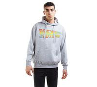 Back to The Future Men's Logo Hooded Sweatshirt, Grey, Small, GBMHS380GRYSML