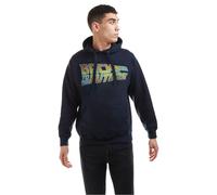 Back To The Future Men's Logo Hoodie, Navy Blue, X-Large