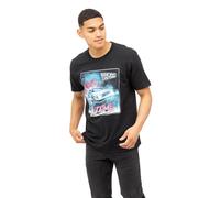 Back To The Future Men's Outatime Cotton T-Shirt Black | Size: XL Back To The Future Black XL