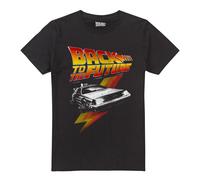 Back To The Future Men's Retro T-Shirt Black | Size: Small Back To The Future Black S