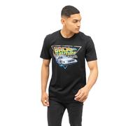 Back To The Future Men's Tour Cotton T-Shirt Black | Size: Large Back To The Future Black L