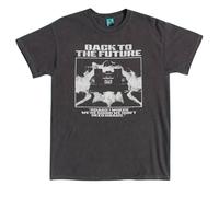 Back To The Future Men's We Dont Need Roads Vintage Washed T-Shirt in Black | Size: Medium Back To The Future Black M
