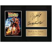 Back to the Future Michael J Fox & Christopher Lloyd A4 Printed Autograph Photo Reproduction Print Picture Display Marty Doc Signatures Poster Time Travel Film Memorabilia Display No27