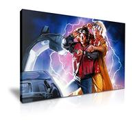 Back To The Future Movie Poster Picture Print Stretched Canvas Wall Art Decoration (76cm X 51cm)