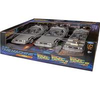 Back to the Future Delorean SET OF 3 Trilogy DMC 1:24 Scale Model Cars BNIB