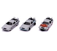 Jada 3-Car Set Back to the Future Nano Time Machines JAN31583