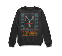 Back To The Future Official 1.21 Jinglewatts Christmas Sweatshirt - Black | Size: 2XL Back To The Future Black 2XL