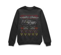Back To The Future Official Back In Time For Christmas Ugly Sweatshirt - Black Back To The Future Black One Size