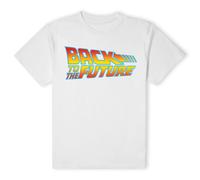 Back To The Future Official Classic Logo T-Shirt - White | Size: Small Back To The Future White S