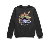 Back To The Future Official Clockwork Sweatshirt - Black | Size: Small Back To The Future Black S