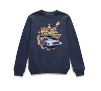 Back To The Future Official Clockwork Sweatshirt - Navy | Size: Small Back To The Future Navy S
