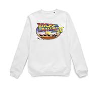 Back To The Future Official lasso Sweatshirt - White | Size: Small Back To The Future White S