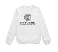 Back To The Future Official Mr Fusion Sweatshirt - White | Size: Medium Back To The Future White M
