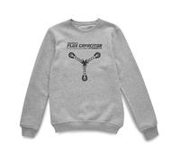 Back To The Future Official Powered by Flux Capacitor Sweatshirt - Grey | Size: XL Back To The Future Grey XL
