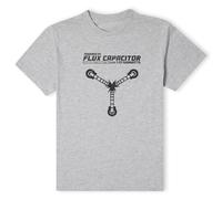 Back To The Future Official Powered by Flux Capacitor T-Shirt - Grey | Size: XL Back To The Future Grey XL
