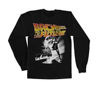 Back To The Future Officially Licensed Poster Long Sleeve T-Shirt (Black), Medium