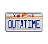 Celebrity Machines Back to the Future | OUTATIME | Metal Stamped License Plate