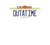 Back To The Future Outatime Plate T-Shirt - White - 3XL