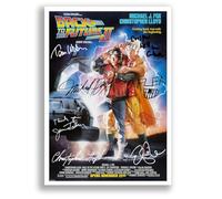 Back To The Future Part 1, 2 & 3 All Movie Film Posters Cast Signed A4 Poster Photo Print Framed Autograph Gift Michael J. Fox, Christopher Lloyd, Mary Steenburgen (Part 2 A3 Poster Only)