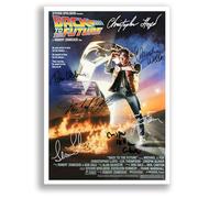 Back To The Future Part 1, 2 & 3 All Movie Film Posters Cast Signed A4 Poster Photo Print Framed Autograph Gift Michael J. Fox, Christopher Lloyd, Mary Steenburgen (Part 1 A4 poster Only)