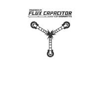 Back To The Future Powered By Flux Capacitor T-Shirt - White - 4XL