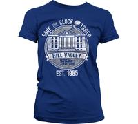 Back to the Future Save The Clock Tower Girly Tee Damen T-Shirt Navy