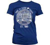 Back to the Future Save The Clock Tower Girly Tee Damen T-Shirt Navy