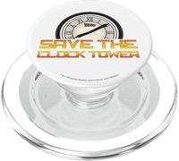 Back To The Future Save The Clock Tower Logo PopSockets PopGrip for MagSafe
