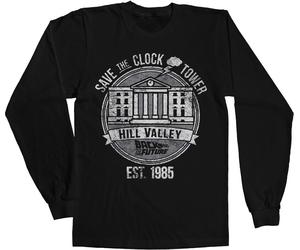 Back to the Future Save The Clock Tower Longsleeve Tee Black