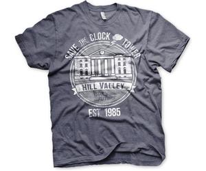 Back to the Future Save The Clock Tower T-Shirt Navy-Heather
