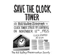 Back To The Future Save The Clock Tower Unisex T-Shirt - White - L