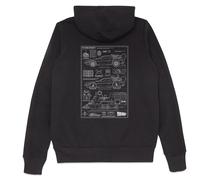 Back To The Future Schematics Hoodie - Black - S