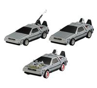 Back to the Future Set 3 Models Car 10cm DeLorean Gashapon BANDAI Exceed Model