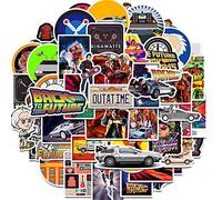 Back To The Future Stickers for Skateboard(50PCS),Gift for Children Teens Adults Waterproof Funny Movie Stickers Pack for Laptop,Vinyl Stickers for Water Bottle,Car,Bumper,Motorcycle,Bicycle,Scrapbook