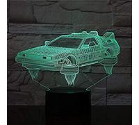Back to The Future Vehicle Car 3D Lamp Nice Gift for Movie Fans LED Night Light Battery Operated Night Light Room Decoration