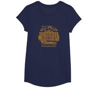 Back to The Future Visit Hill Valley A Nice Place to Live T-Shirt, Girls, Navy Blue, X-Small