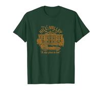 Back to The Future Visit Hill Valley A Nice Place to Live T-Shirt, Men, Dark Green, Large