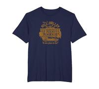 Back to The Future Visit Hill Valley A Nice Place to Live T-Shirt, Men's Big and Tall, Navy Blue, 4X Tall