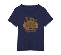 Back to The Future Visit Hill Valley A Nice Place to Live T-Shirt, Women's Plus, Navy Blue, 6X
