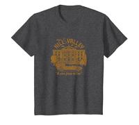 Back to The Future Visit Hill Valley A Nice Place to Live T-Shirt, Youth, Dark Heather Grey, 4T