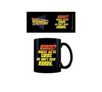 Back To The Future We Don't Need Roads MugOne Size Black/Yellow BS3275
