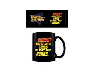 Back To The Future We Don't Need Roads MugOne Size Black/Yellow BS3275